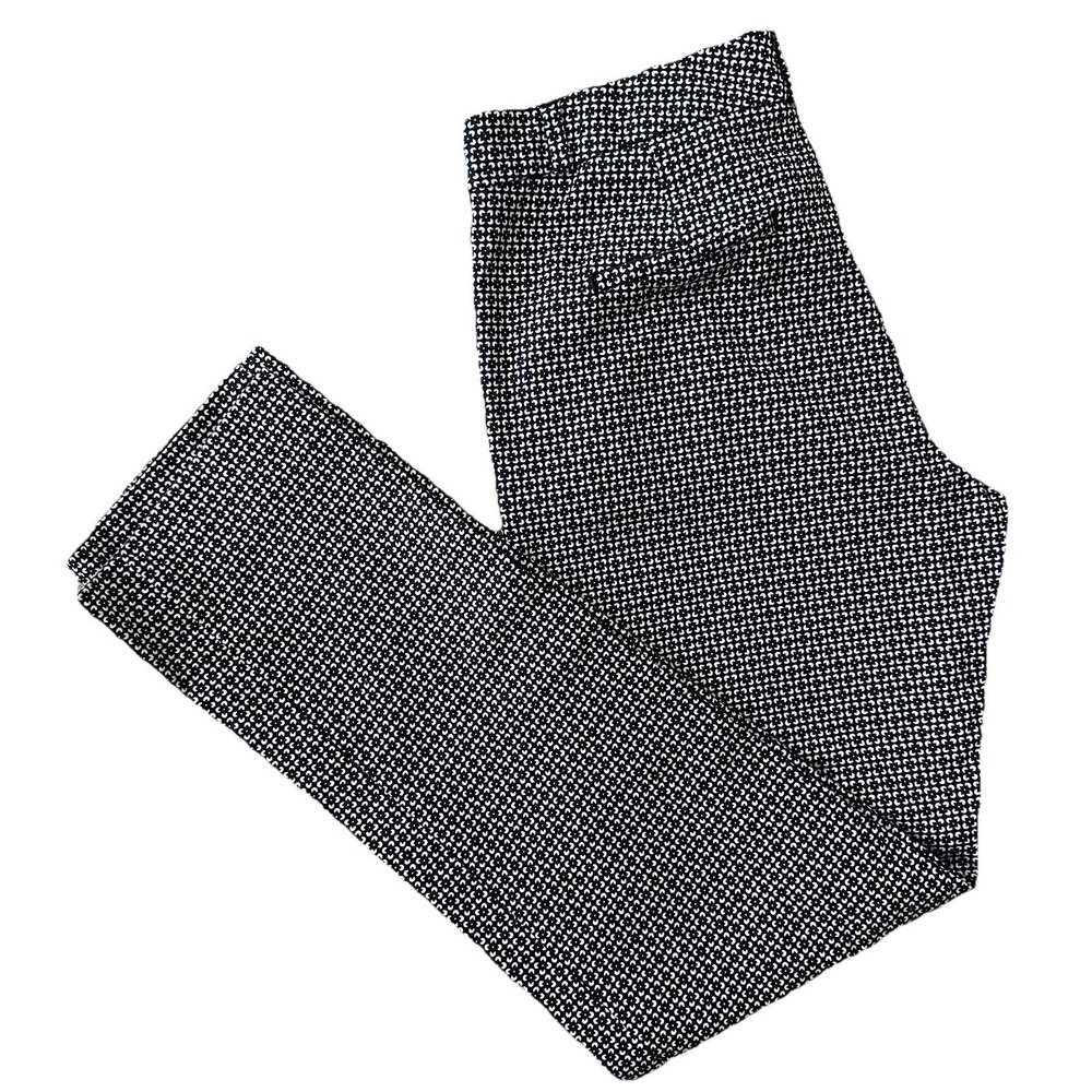 Banana‎ Republic Ryan Trousers Pants 29x29 Inch Floral Print Black White Stretch